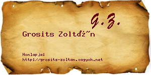 Grosits Zoltán névjegykártya