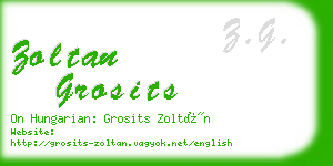 zoltan grosits business card